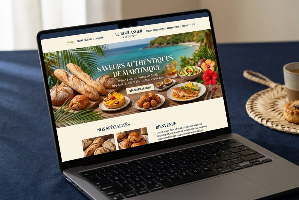 Site Pro pour commerce local en Martinique